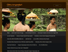 Tablet Screenshot of citraaryandari.com